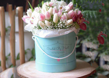Cina Kotak Bunga Bundar Kertas Bunga Mawar Buket Hot Stamping Fancy Eco - Ramah pabrik