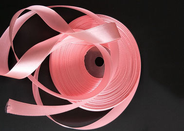 Cina Warna Pink Tipis Grosgrain Ribbon Massal Permukaan Halus Bahan Didaur Ulang pabrik