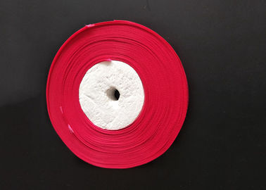 Polyester Spandex Red Satin Ribbon Rolls, Bordir Pita Satin Massal Tahan Lama
