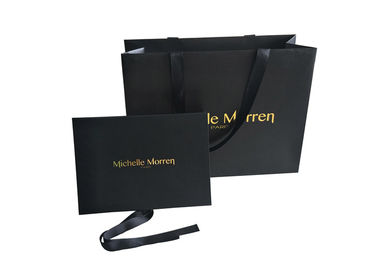 Cina Hot Foil Gold Logo Folding Box Kemasan Matte Black Untuk Lingerie pabrik