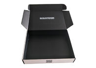 Kotak Kertas Laminasi Bergelombang Glossy Lamination, Black Printed Packaging Carton Box pemasok