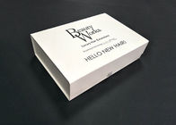 Kelembaban Bukti Putih Jelas Folding Gift Boxes Untuk Ekstensi Rambut Kemasan pemasok