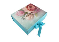 Printed Flower Surface Environmental Folding Kotak Hadiah Magnetic Closure pemasok