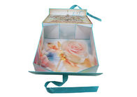 Printed Flower Surface Environmental Folding Kotak Hadiah Magnetic Closure pemasok