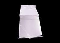 Cover Lamination Retail Folding Gift Box Retail Putih Ribbon Rose Gold Logo pemasok