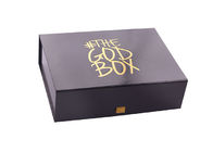 Rectangle Paperboard Folding Gift Box Dengan Hitam Photoresist Dan Logo Emas Panas pemasok