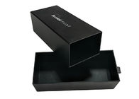 Hitam Lamination Paper Slide Box, Percetakan Profesional Sliding Drawer Gift Boxes pemasok