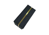 Black Rigid Cap Top Lid Dan Base Boxes Kemasan Kertas Untuk Sabuk Kulit Pria pemasok