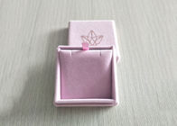 Pink Velvet Rigid Box Lid Insert Inner Tray Untuk Perhiasan Cincin OEM / ODM Tersedia pemasok