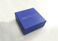Blue Paperboard Watch Book Berbentuk Kotak Glossy Lamination Boxes Ringan pemasok