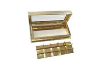 Golden Chocolate Permen Gift Book Shaped Storage Box Rectangle Dengan Inner Tray pemasok