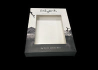 Logo Printed Pretty Gift Card Box, Kaku Hapus Top Gift Boxes Jendela Transparan pemasok
