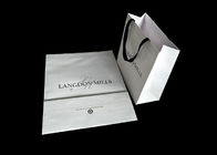 Tas Belanja Reusable OEM Medium White Paper Promosi CMYK Garment Carry pemasok