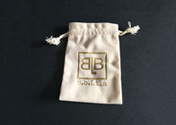 Dipesan lebih dahulu Portabel Tas Beludru Perhiasan Dicetak Logo Dengan Penutup Laminasi pemasok