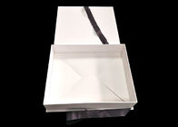 Ribbon Closure Buka Custom Printed Shipping Boxes White Paperboard Folding pemasok