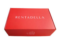 Kotak Hadiah Kertas Merah Mewah, Kemasan Kotak Bergelombang Untuk Topi / Dekorasi Kemasan pemasok