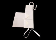 Kotak Karton Putih Persegi Lipat Datar Dengan Pita Terbuka / Penutupan pemasok