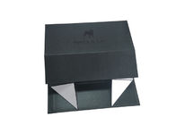 Glossy Foil Logo Folding Gift Box Warna Hitam Untuk Kemasan Rantai Anjing pemasok