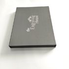 Buku Kemasan Foil Emas Berbentuk Kotak Logo Matte Silver Untuk Dokumen Magnetic Closure pemasok