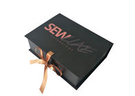Penuh Warna Dicetak Folding Gift Boxes, Folding Cardboard Box Dengan Ribbon Closure pemasok