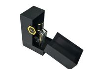 2 Sisi Terbuka Hitam Bertekstur Parfum Gift Wrapping Box Disesuaikan Dengan Insert EVA pemasok