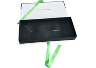 Kotak Presentasi Karton Lipat Hijau Daur Ulang Tempat Kustom Logo UV Dengan Pita pemasok