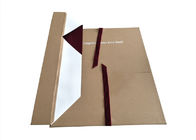 Folding Craft Paper Gift Box Velvet Ribbon Penutupan Untuk Wedding Dress Packaging pemasok