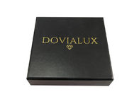 Black Jewelry Paper Gift Box Karton Kalung Kemasan Ringan Dengan Spons pemasok