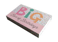 Buku desain kustom berbentuk kotak hadiah buatan tangan berwarna-warni kemasan untuk anak perempuan berpakaian pemasok