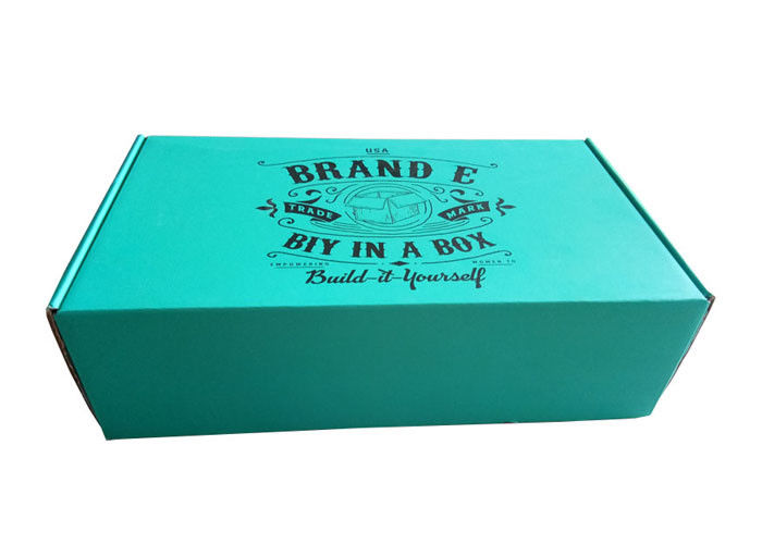 Cetak Blue Paper Gift Box Ribbon / Foam Insert Untuk Kemasan Sepatu pemasok