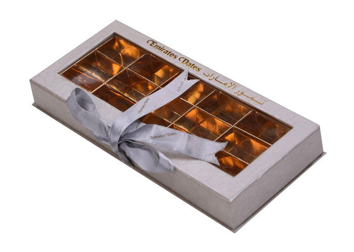 Kotak Hadiah Kertas Food Grade CMYK / Pantone Warna Kemasan Coklat Dengan Jendela PVC pemasok