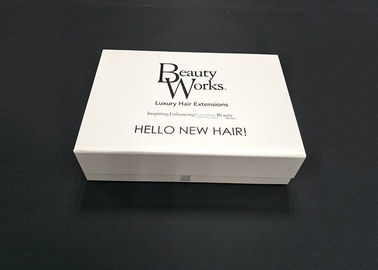 Cina Kelembaban Bukti Putih Jelas Folding Gift Boxes Untuk Ekstensi Rambut Kemasan pabrik