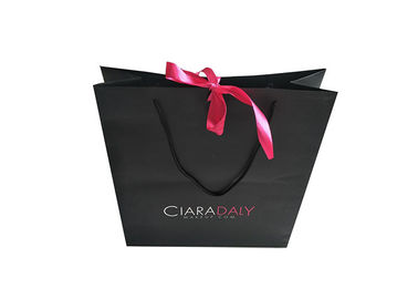 Cina Fancy Glitter Tas Belanja Eceran Ribbon Closure Glossy Lamination Sturdy pabrik