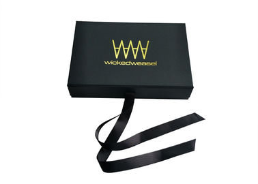 Cina Bikini Swimwear Packaging Book Shaped Box Black Ribbon Magnet Penutupan Persetujuan ISO pabrik