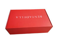 Kotak Hadiah Kertas Merah Mewah, Kemasan Kotak Bergelombang Untuk Topi / Dekorasi Kemasan pemasok